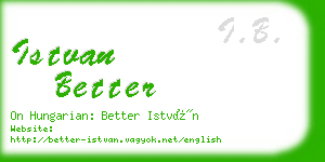 istvan better business card